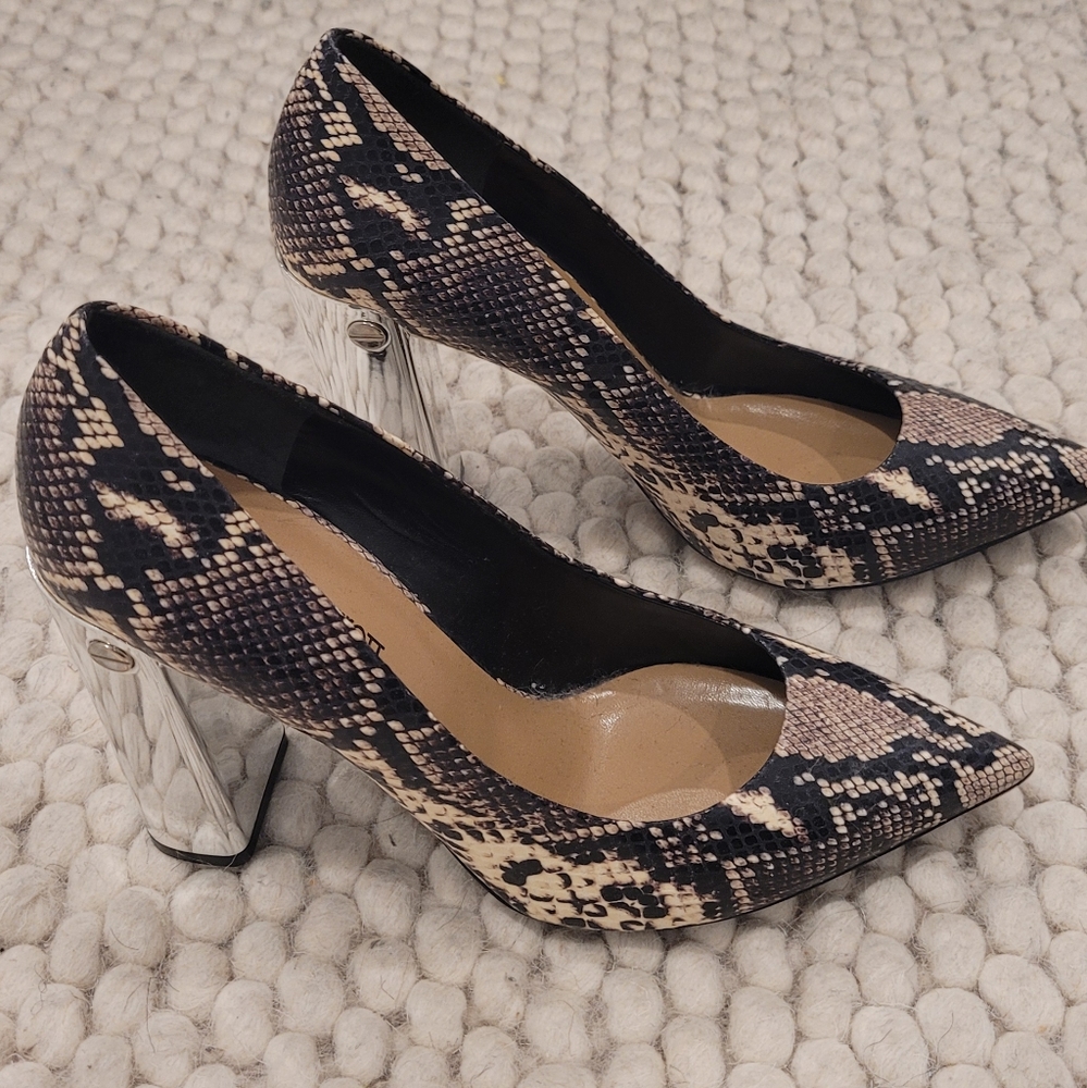 Neil Barrett Python Snakeskin Mirror Pumps - image 5